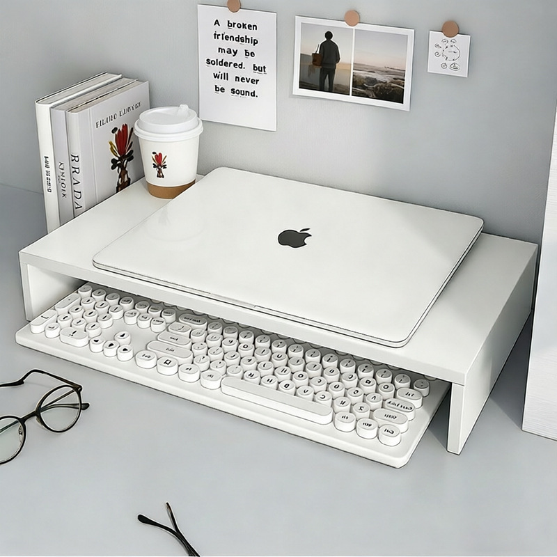 Laptop Stand, Desktop Monitor Stand, Office Desk Organizer, Elevated Shelf