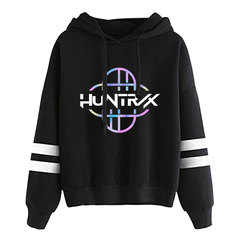 跨境新品KPop Demon Hunters周边甜美长袖双杠连帽卫衣一件批发