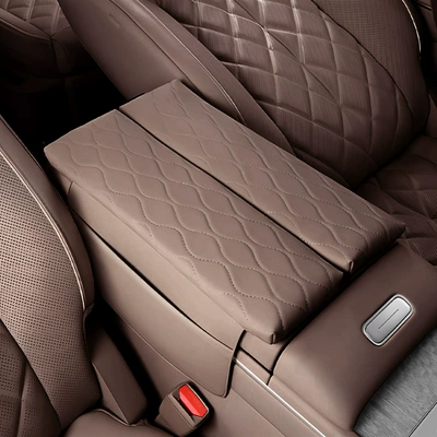 Cover Pad, Upgraded Storage Bag, Armrest box pad - nio-es9-tortoiseshell-brown
