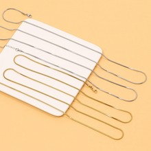 时尚简约双层1米2长款蛇骨链方蛇链网红毛衣链真空电镀工艺不掉色