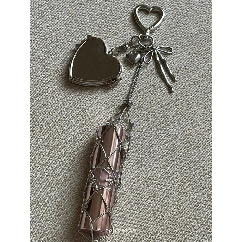 Nuevo alto nivel de sensación de plata red bolso de bolsillo colgante bolso de lápiz labial de moda colgante bolso de llave de viento de la mujer colgante