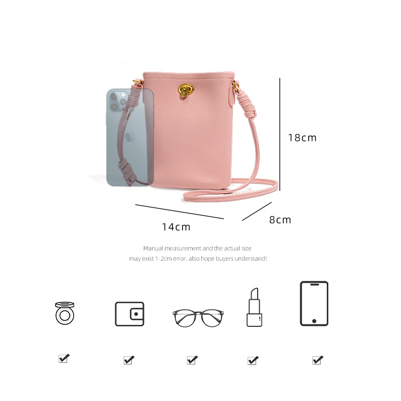 Bolso del teléfono móvil crossbody de cuero de las mujeres pequeño bolso de verano de moda nicho bolsas de gran capacidad portátil bolso de las mujeres bolso de hombro