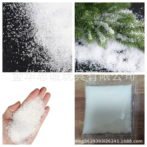 Factory Direct Sale 10g Simulated Snowflakes Christmas Dry Snow Powder Fake Snow Snowflakes Powder for Landscaping Artificial Snow Fake Snow Powder
