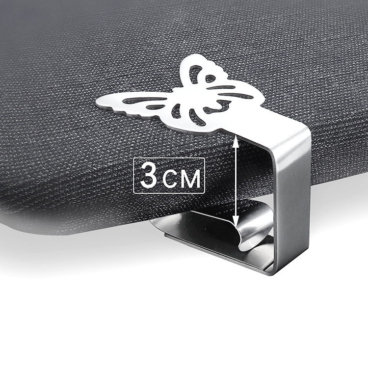 Manufacturers Supply Stainless Steel Tablecloth Clip Graphic Tablecloth Clip Multi-graphic Cute High Elastic Mobile Fixing Clip