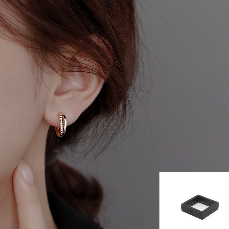 로즈 골드 E2 귀걸이 + PE 멤브레인 박스