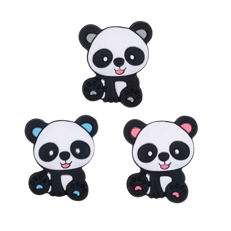 Bebé suministros silicona elefante Panda mordedor cuentas a granel ovejas cuentas DIY bebé molar pezón cadena anti-caída