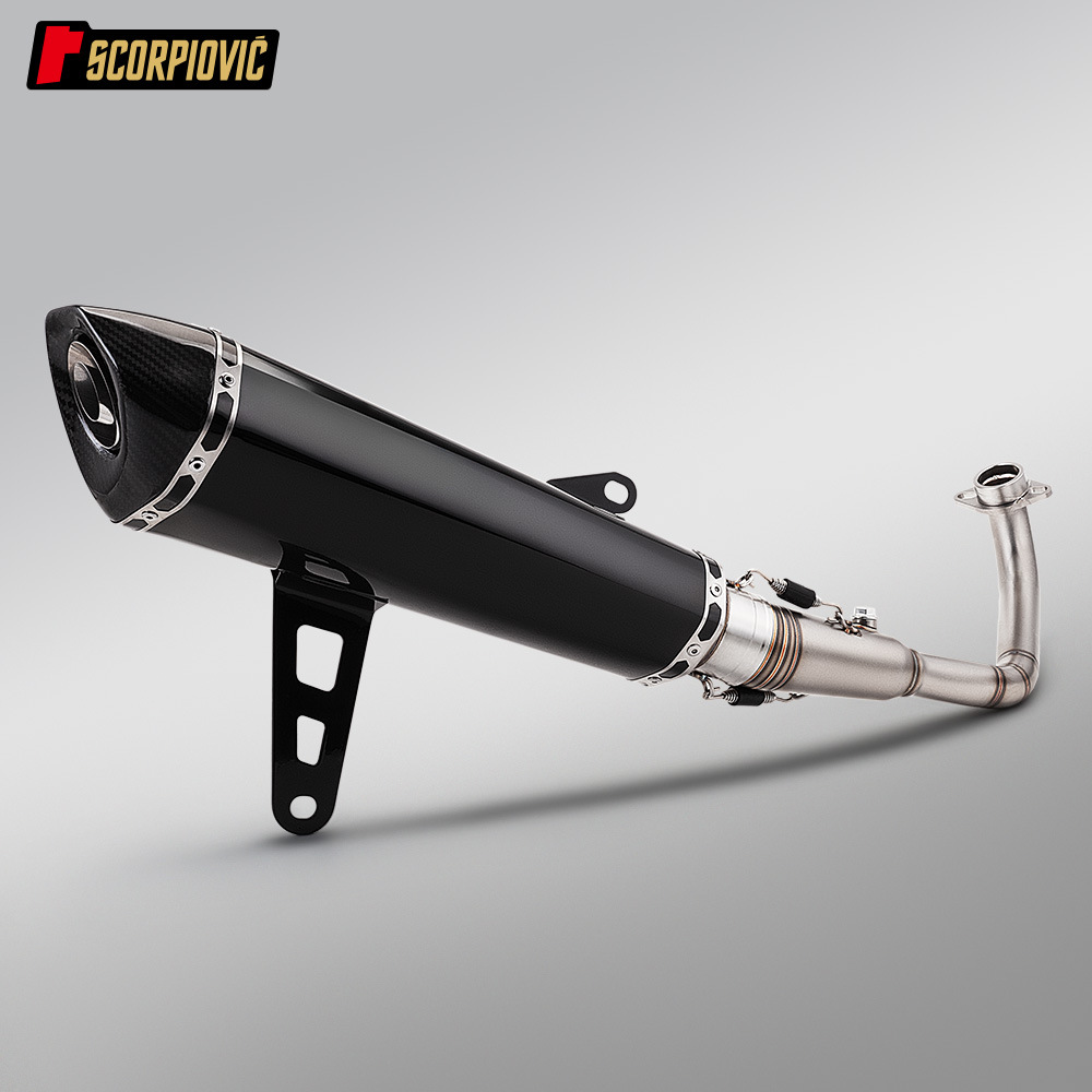 XMAX300 stainless steel front exhaust pipe and tail muffler set, motorcycle full exhaust pipe modification