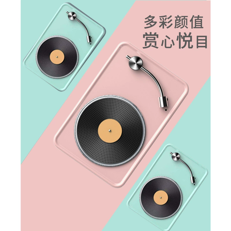 Mini retro record player Bluetooth speaker wireless high-looking creative subwoofer outdoor home small audio rechargeable