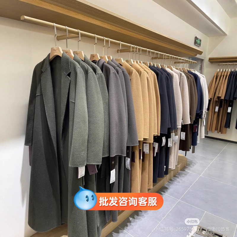 Nanyou Winter Coat Double-Sided Wool Cashmere Woolen Coat Women's Mid-Length Long-Sleeved Discount Women's Clothing Clearance Wholesale
