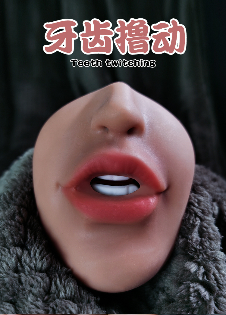 Jiuai Deep-Throat Male Masturbator Cup TPE Simulated Oral Inverted Mold Adult Toy — detail image 3