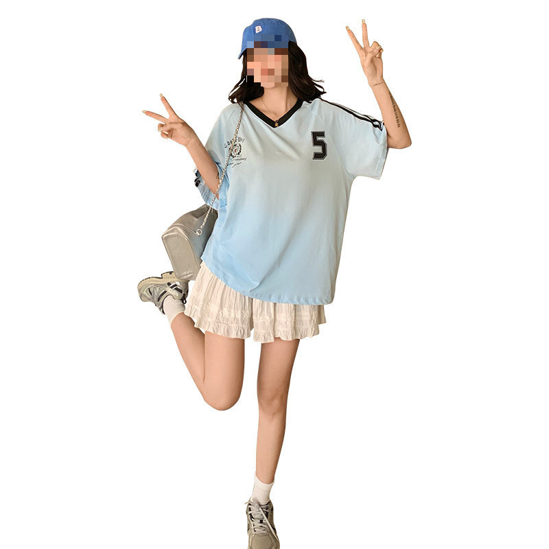 T5C プラスサイズの女性の 2025 夏の新しいファット mm 新しいスリムで多用途な T シャツ半袖トップ|undefined