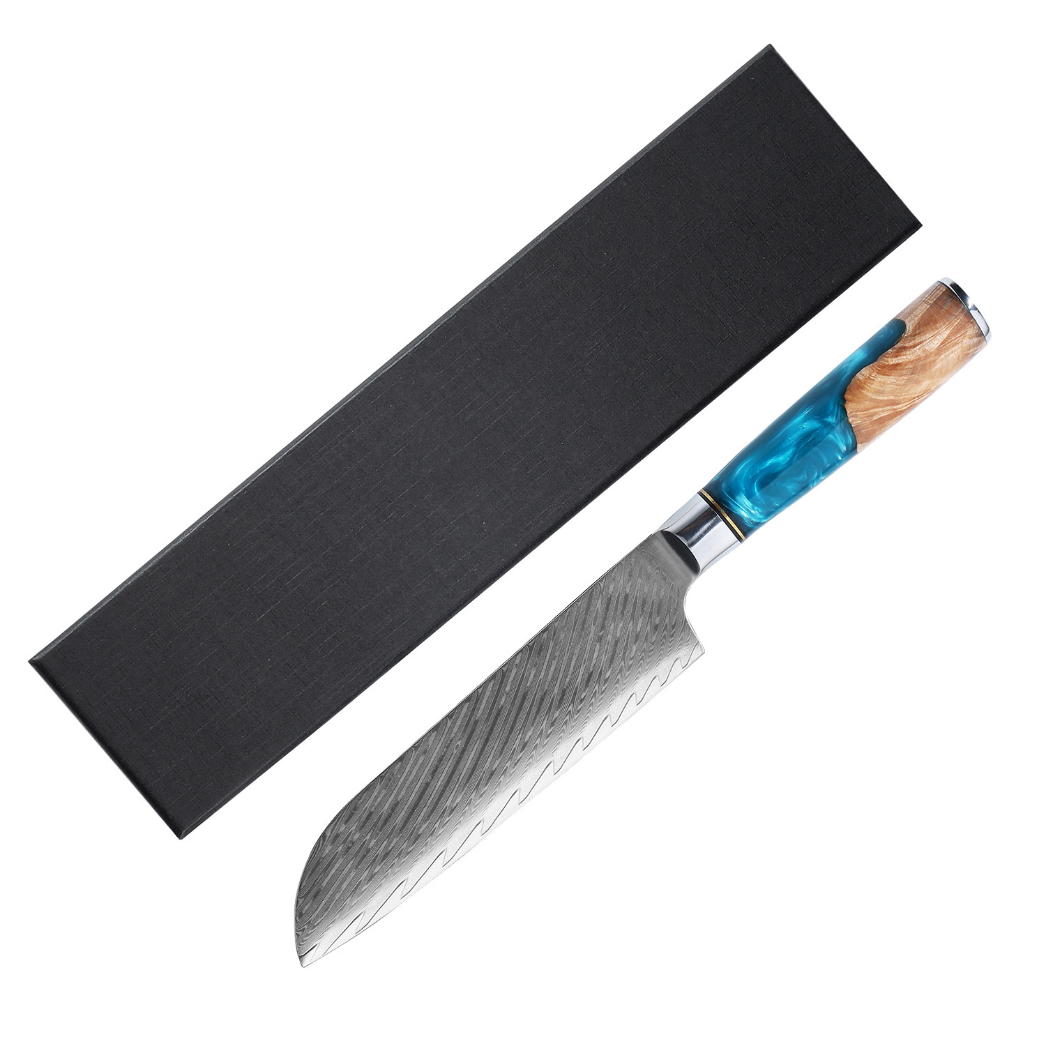 67 capa de cuchillo de cocina de acero Damasco cuchillo de cocina VG10 mango de resina de madera estable cuchillo de cocina sashimi pescado