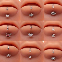 J 74911 Lip Ring with Heart Moon Design ���� ŷ���羳