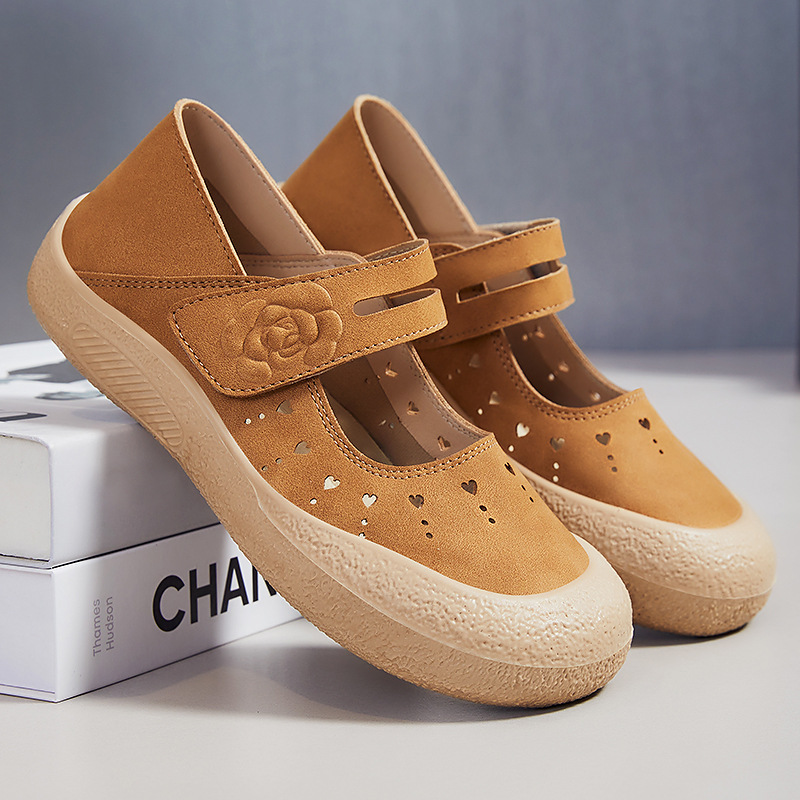 Zapatos de verano para mujer nuevo estilo zapatos casuales de boca baja de todo fósforo sandalias de mujer de un pie zapatos de madre de suela suave transpirables y sin olor