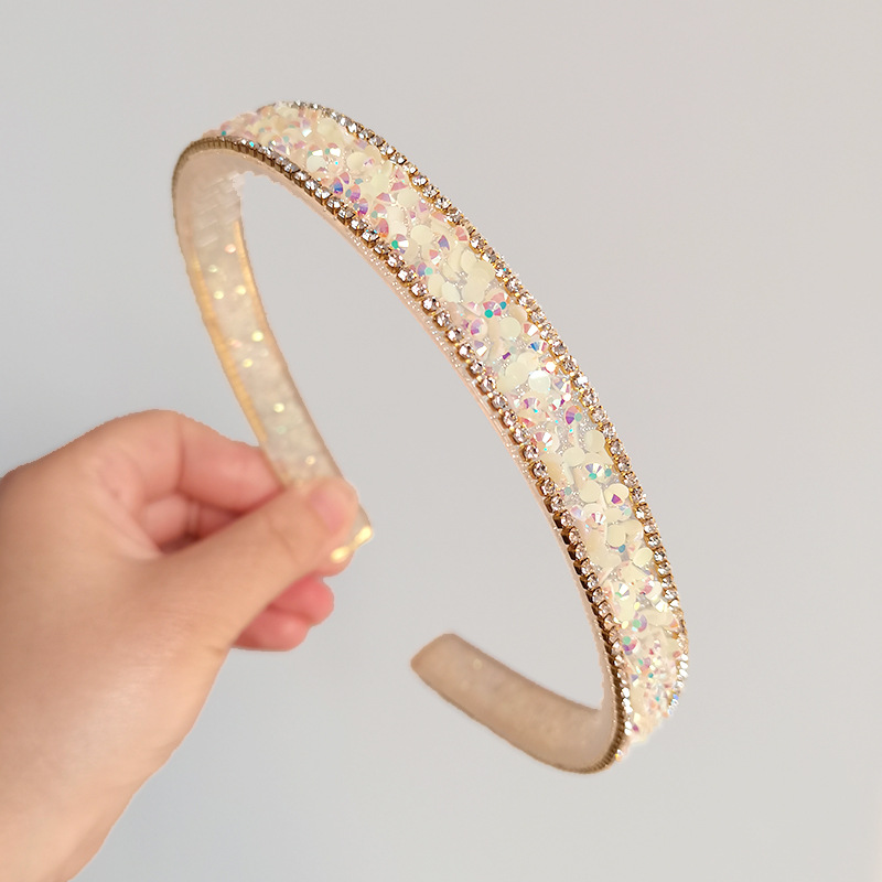 Handmade Design Retro Style Women's Retro C Shape Rhinestone Handmade Hair Band
