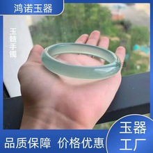 翡翠平替天然油青玛瑙手镯正圈冰种天然玉髓手镯雨后青提玉石镯子