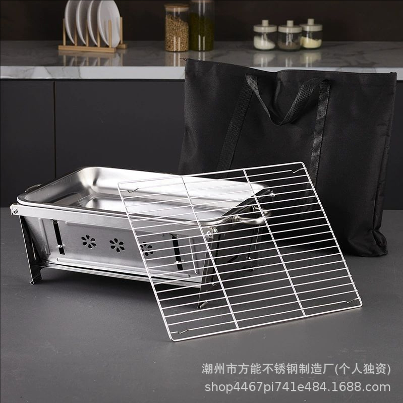 屋外キャンプ折り畳みバーベキューグリルBBQ焼肉ラック携帯家庭用オーブン木炭焼きグリルグリルグリル|undefined