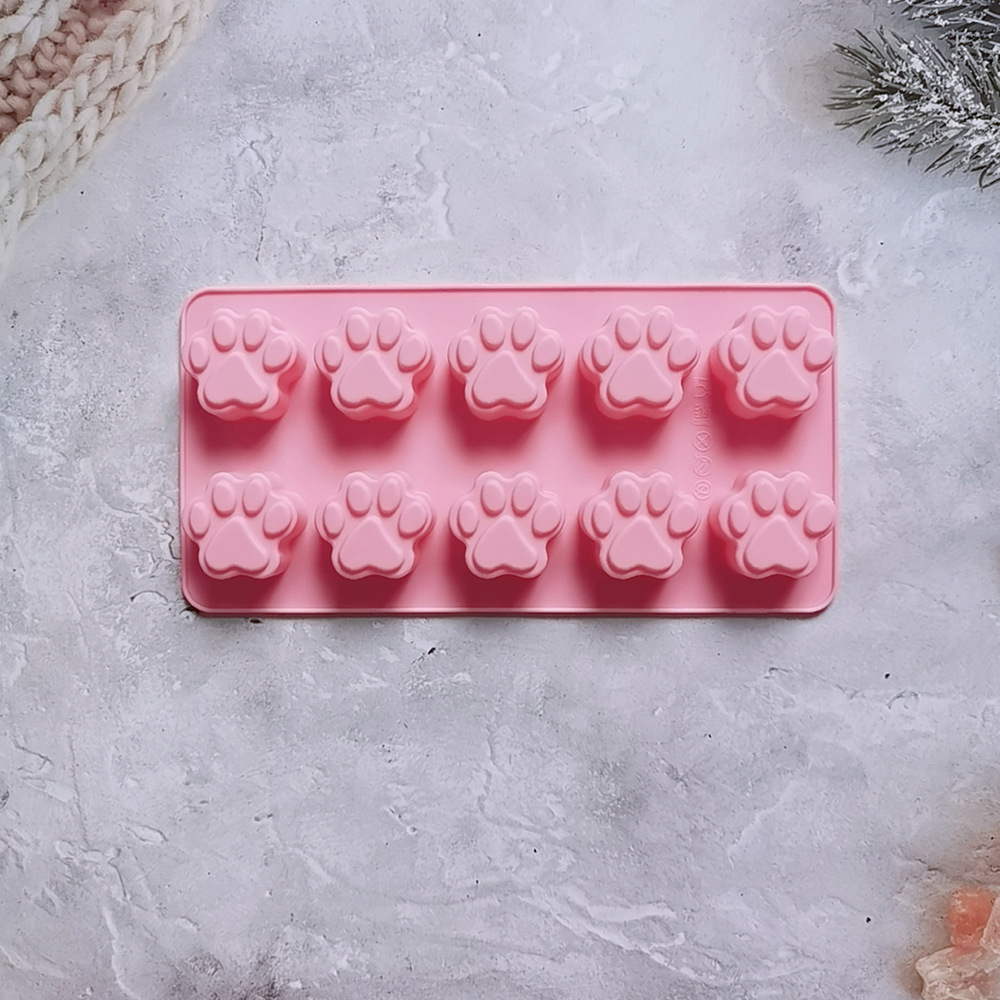 Silicona 10 con garra de gato 174 molde de silicona de chocolate molde de cubitos de hielo para hornear pastel de arroz