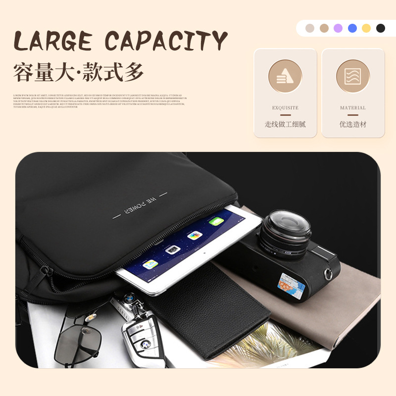 Mochila de fábrica transfronteriza al por mayor para hombres de gran capacidad mochila de computadora viajes al aire libre mochila de viaje de negocios image 5