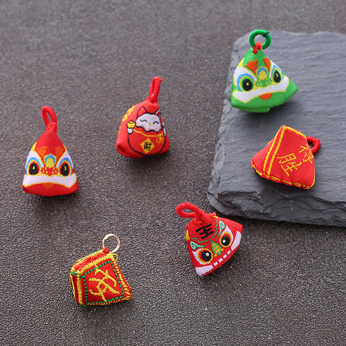 Dragon Boat Festival colorful rope small rice dumpling pendant ethnic style hand-woven Dragon Boat Festival rice dumpling diy bracelet accessories