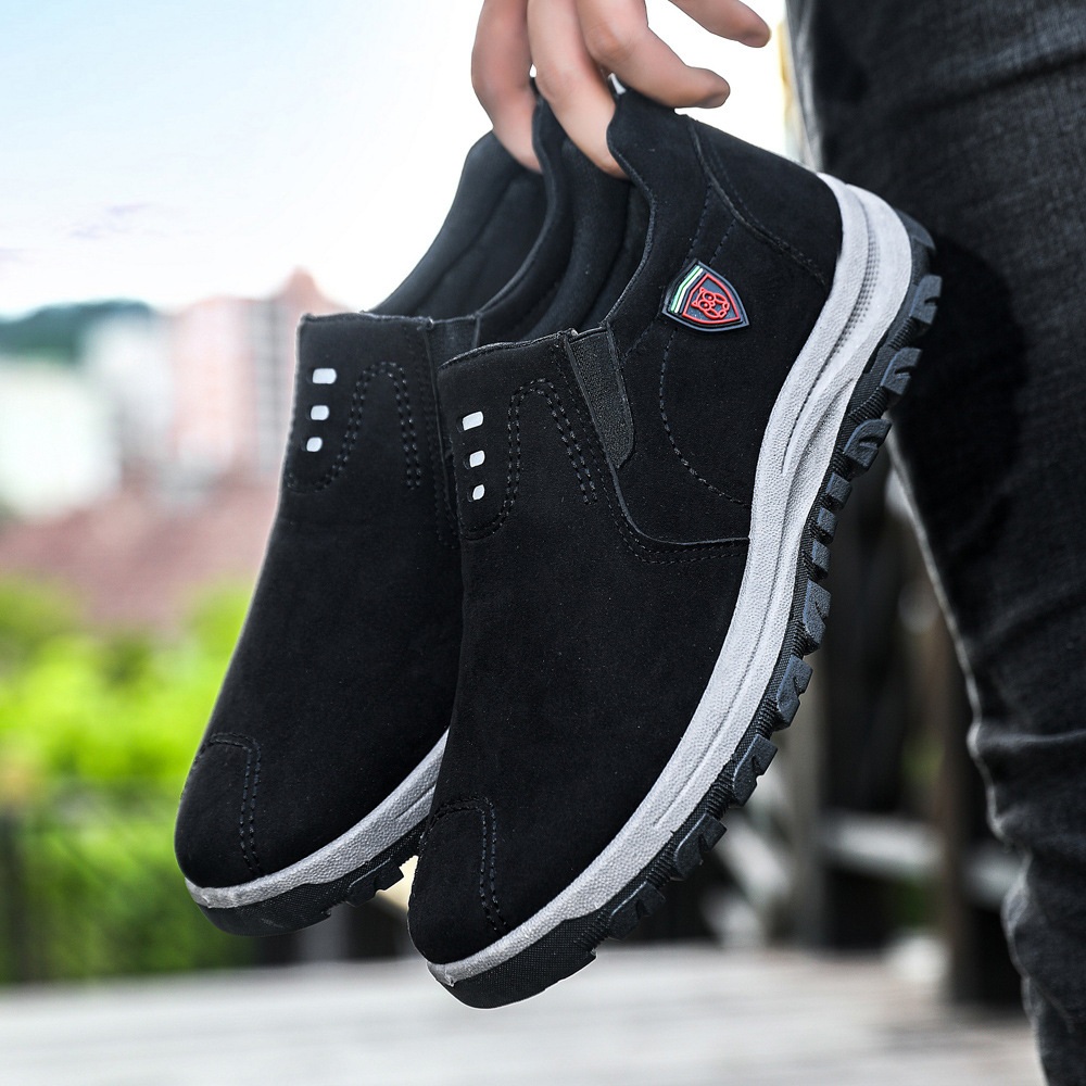 New casual men's for spring 2024, lightweight and breathable canvas surface, one foot lazy shoes, wear-resistant_voghion.com