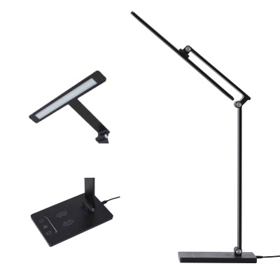 【新款】創意led台燈鋼琴觸摸360度護眼無線充電辦公學習閱讀燈