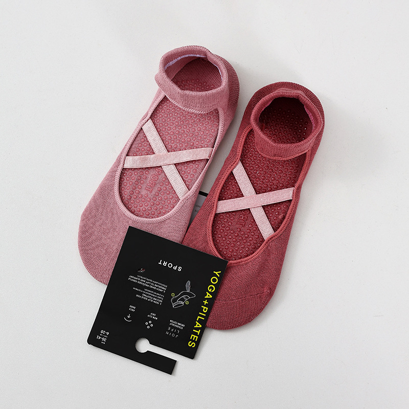 요가양말 2켤레 [핑크+레드]