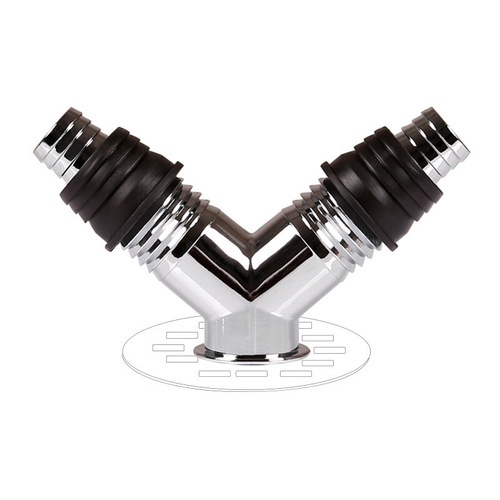 Factory direct supply of washing machine floor drain Y-shaped tee two-in-one drainage pipe anti-odor and anti-overflow electroplated elbow