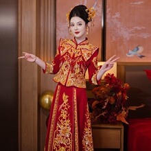 2025冬季新款秀禾服小个子龙凤褂嫁衣新娘结婚礼服新中式婚服嫁衣