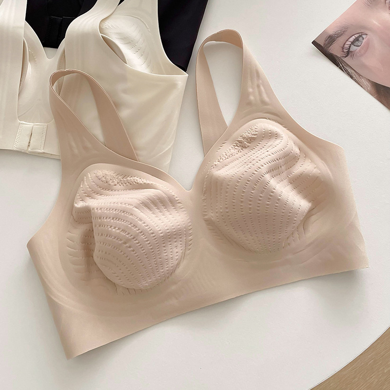 Big Chest Small Underwear Women's Ultra-thin Soft Support Non-marking Full Cup for Paramelia Rabbit Ear Cup plus size Bra Summer