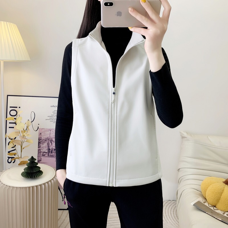 Autumn Warm Sports Vest Softshell Running Cycling Vest for Women, Fleece Windproof Vest, Unisex Customizable Autumn Warm Sports Vest Softshell Running Cycling Vest for Women, Fleece Windproof Vest, Unisex Customizable