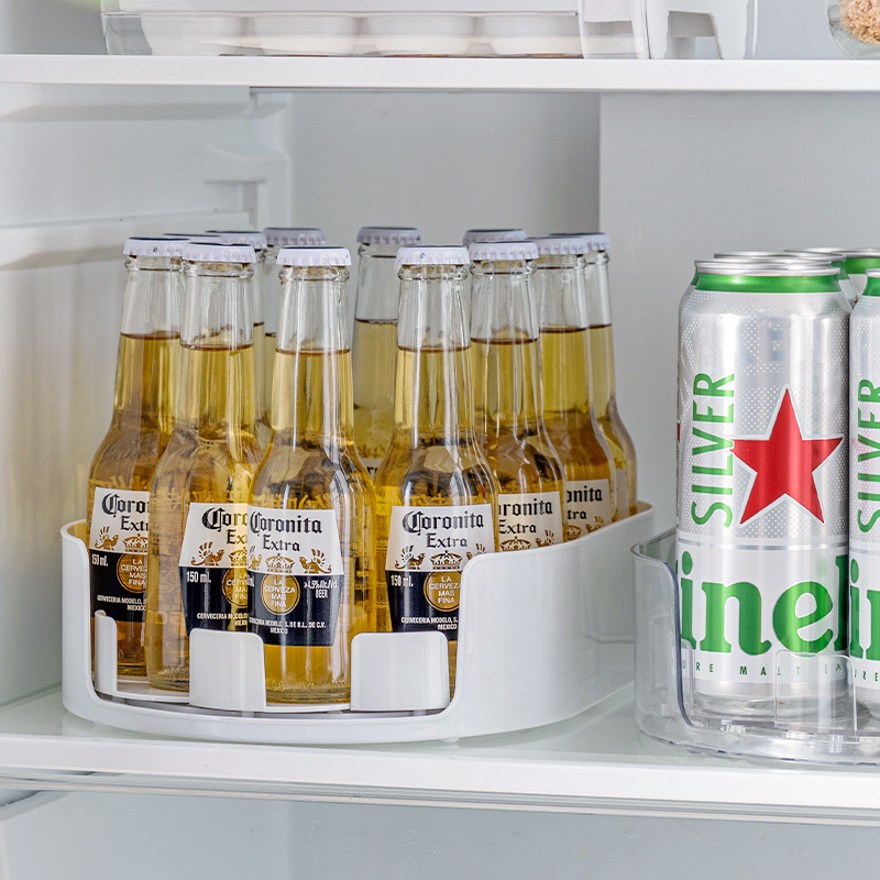 冷蔵庫飲料整理調味料ボトルアーティファクトキッチンボトル材料収納ラック缶ターンテーブル回転ディスク収納ボックス|undefined