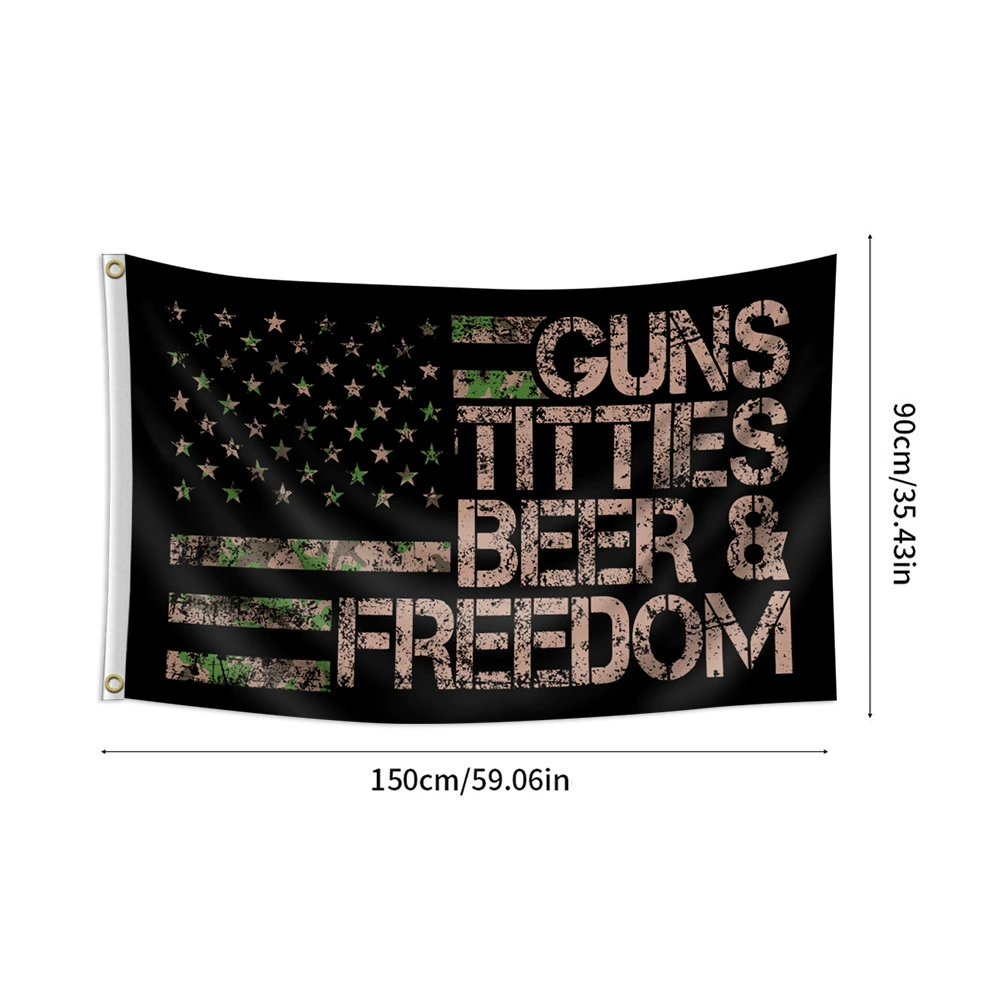 Флаги Guns Titties-1 Пиво и свобода флаг Amazon tk лучший продающийся флаг