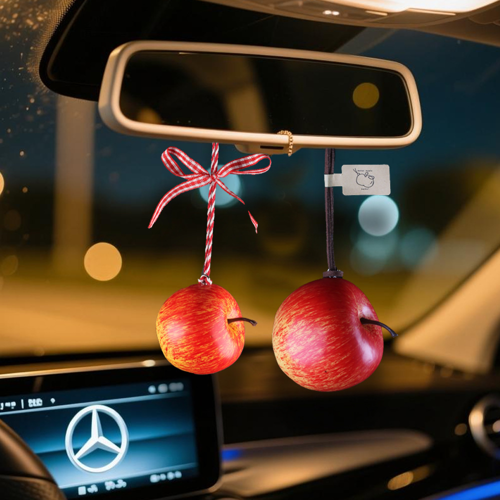 Apple automóvil colgante interior del automóvil colgante espejo retrovisor colgante simulación decoración de decoración de decoración encantadora del automóvil
