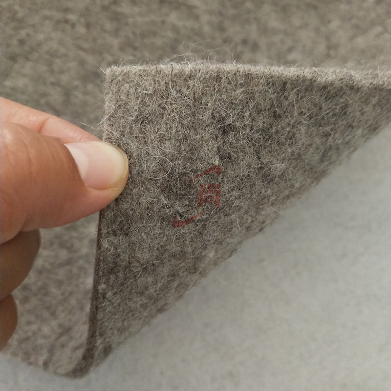 Gray wool felt