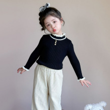 女童毛衣秋冬2025新款儿童洋气宝宝冬季半高领打底衫加厚针织冬装