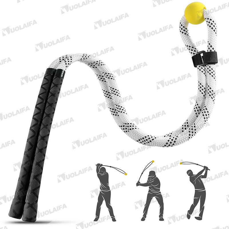 ゴルフフィットネスロープ、スイングスピード、パワー、リズムを向上させる強力なスイングトレーニングロープ、屋内外トレーニング器具|undefined