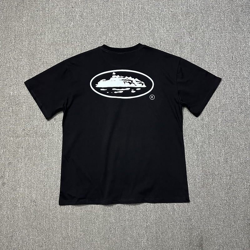 Corteiz verano nuevo diablo isla diversión carta impresión moda marca hombres y mujeres sueltos casual manga corta Camiseta cuello redondo