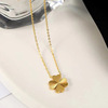 Korean Edition fashion 18K Clover Necklace Light extravagance Pendant clavicle Confidante gift