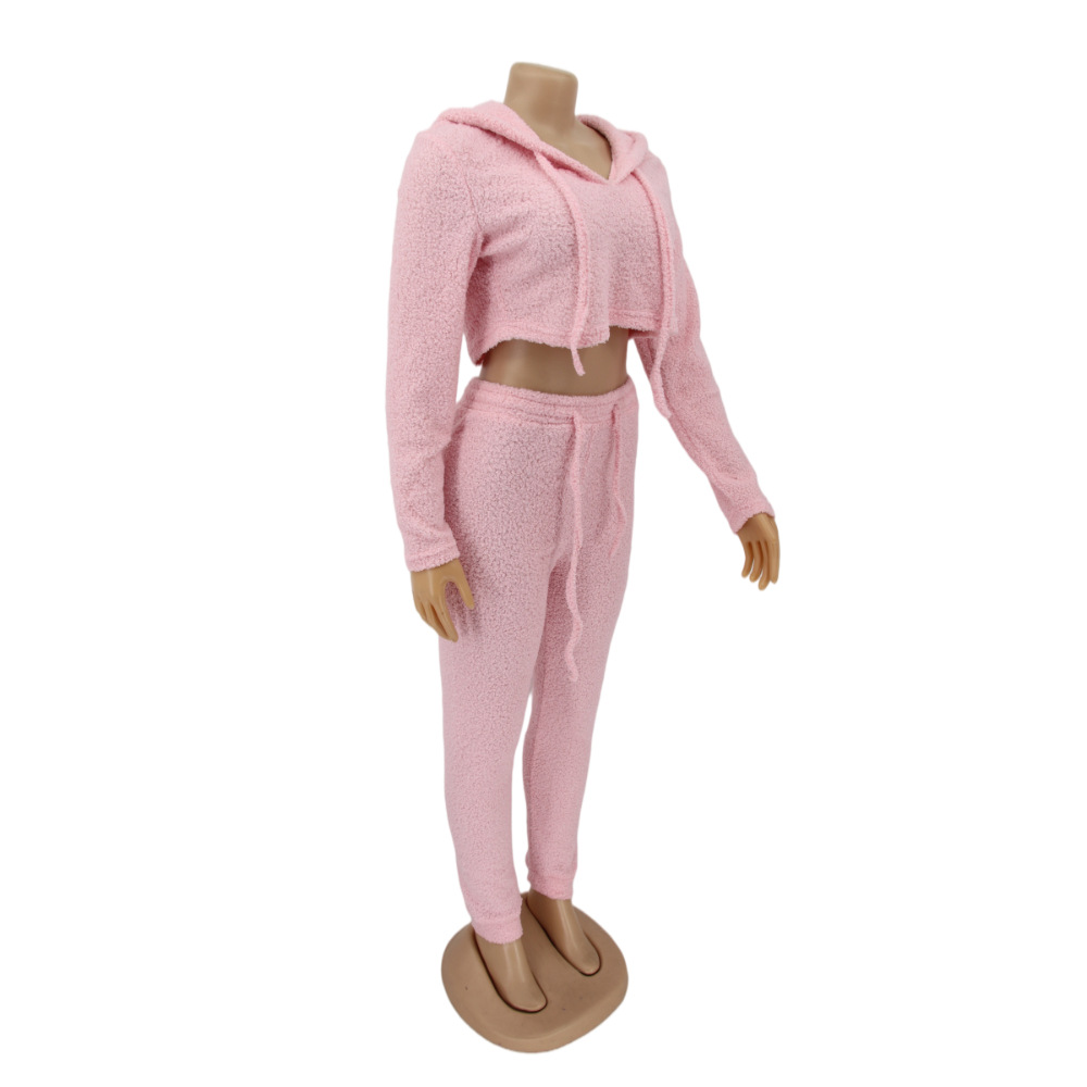 Women Clothing Little Teddy Plush Home Casual Warm Suit