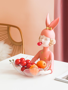 Fruit Plate Fruit Tray Coffee Table Fruit Girl Internet Popular Home Bubble Living Room Snack Nordic Light Luxury Fruit Tray Snack Plate