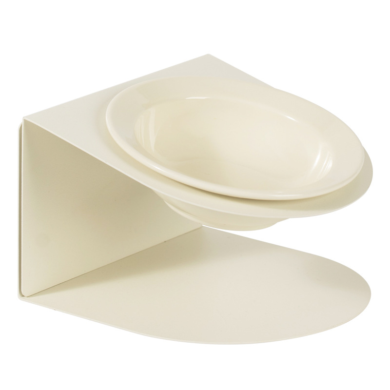 Cerámica alta y baja pie para mascotas para gatos y perros para proteger la columna vertebral cervical anti-volquear granos de alimentación de agua para artículos para mascotas inclinados tazón