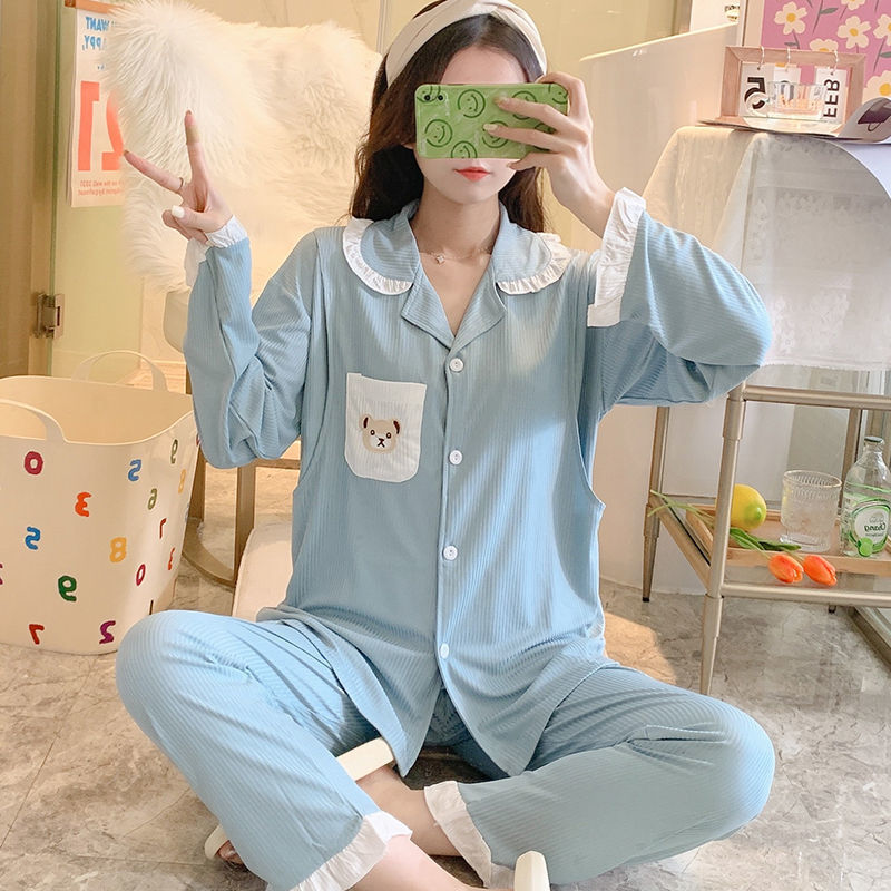 (2개) 모유수유 홈웨어 산후복 여름 얇은 산후 면 카디건 수유파자마 봄 가을 8월 10일