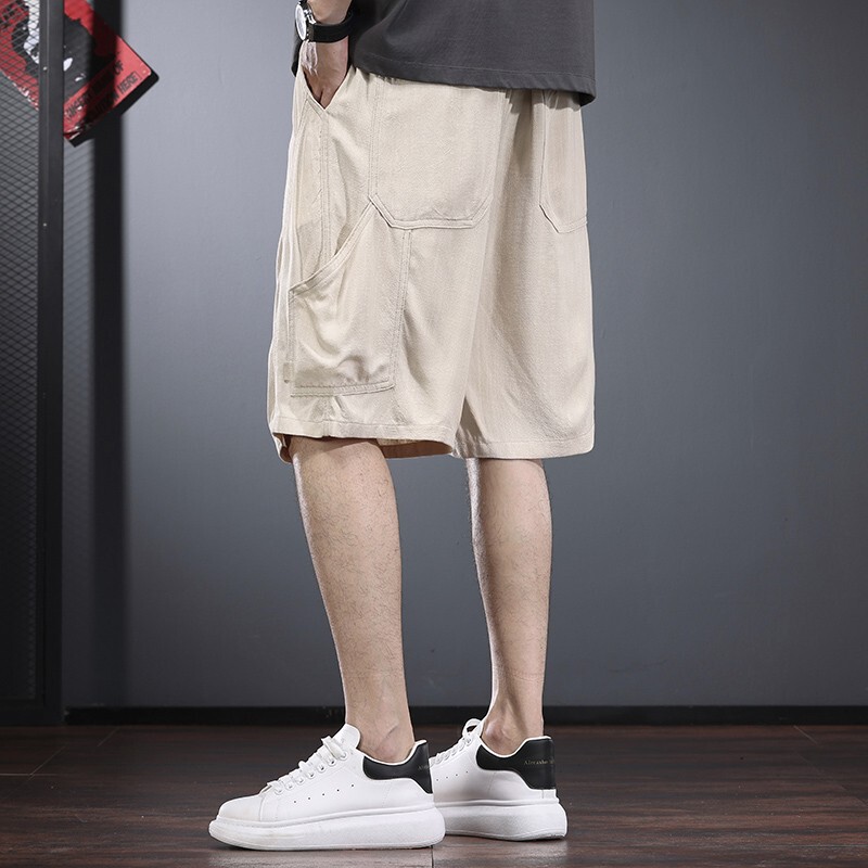 High-End Linen Shorts for Men, Summer Thin Loose Drape Bermuda Sports Casual Breathable Trendy Shorts High-End Linen Shorts for Men, Summer Thin Loose Drape Bermuda Sports Casual Breathable Trendy Shorts