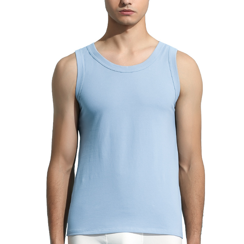 Larga de terciopelo con cuentas de algodón de primavera y verano de los hombres chaleco de algodón de los hombres de fitness sin mangas de punto exterior base de desgaste al por mayor