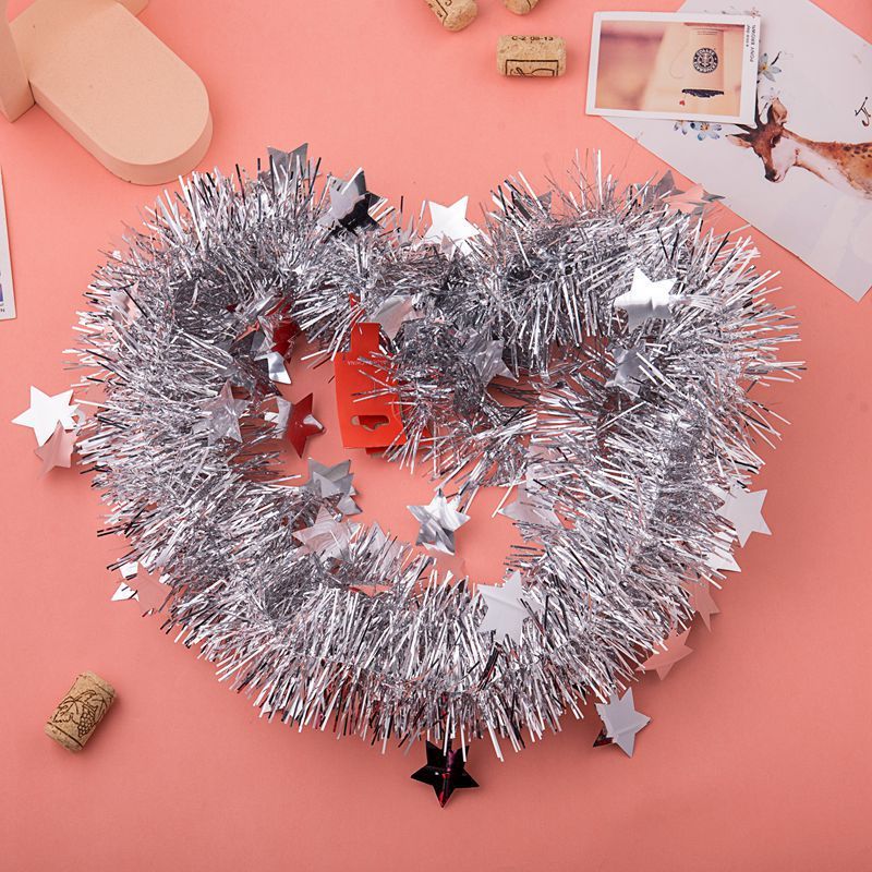 卸売り結婚祝いクリスマスパーティーの装飾は五角星の毛条のリボンでアカネの色条を引いて2メートルで郵送します。|undefined