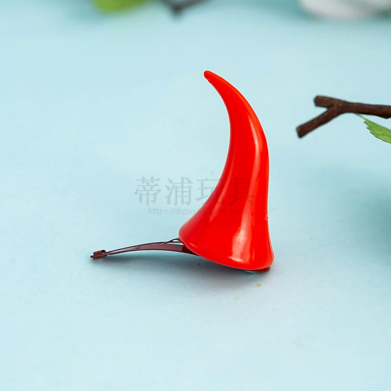 Red hairgrip, children's hair accessory, halloween, dress up