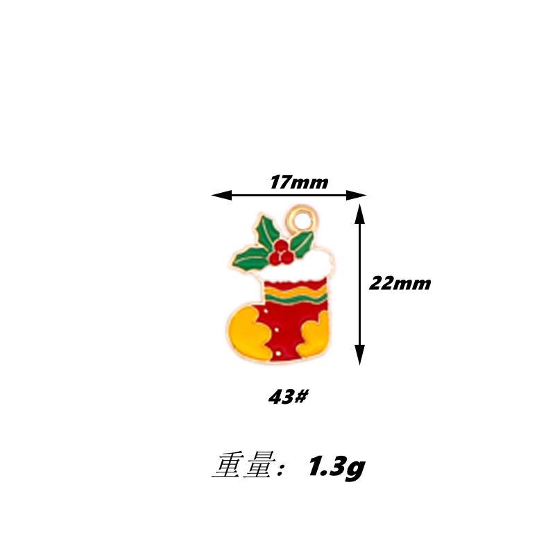 クリスマス漫画 DIY 合金ドリップオイルゴールデンホワイト K サンタクローススノーフレークヘラジカクリスマス猫アクセサリー|undefined