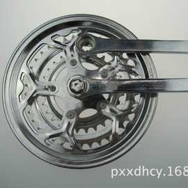 厂家直销山地车大三片轮盘 牙盘 曲柄 镀光轮盘   山地车配件批发