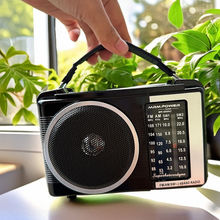 老式收音机老款插电式手动调台高灵敏度便携多波段调频中波短波